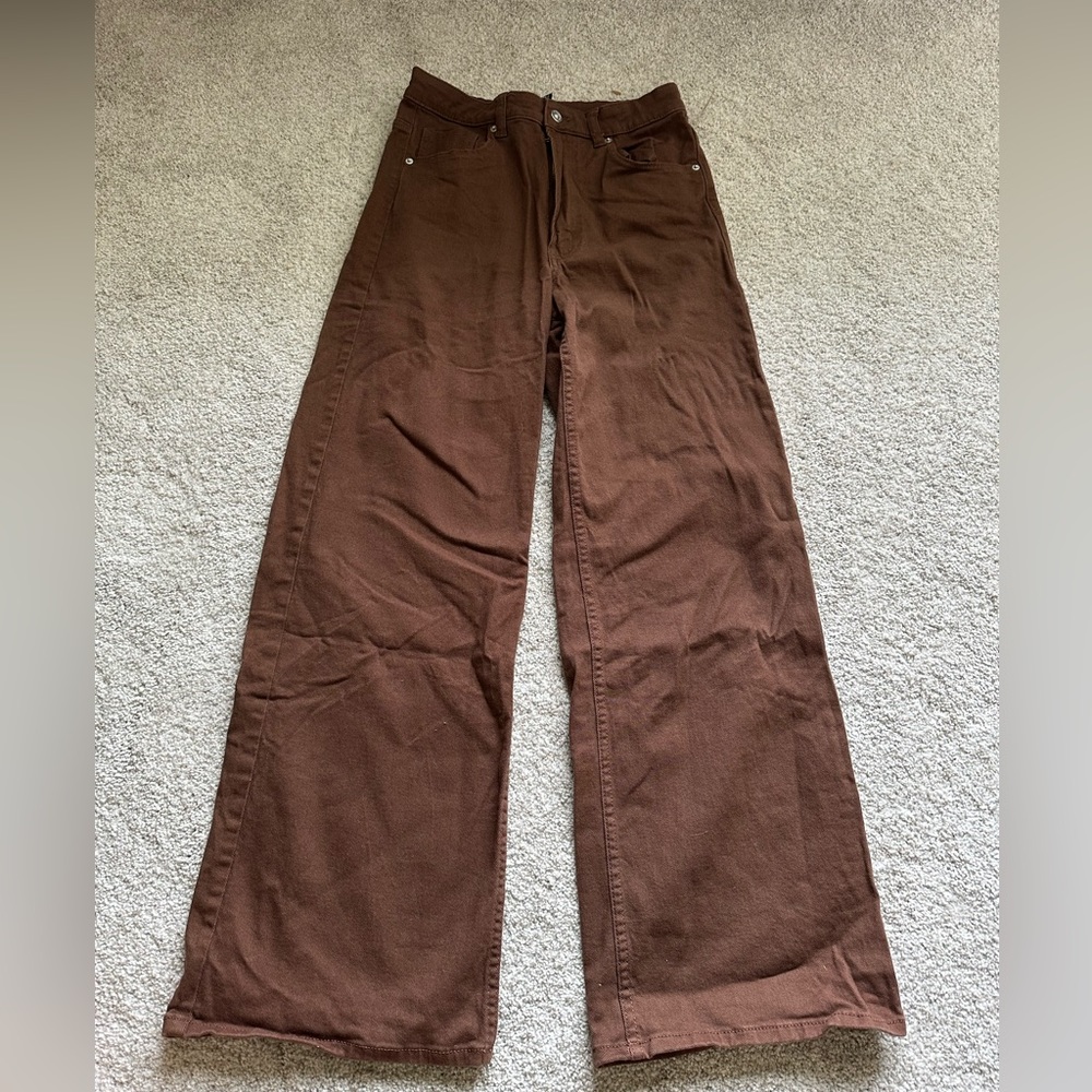 Brown H&M wide leg pants